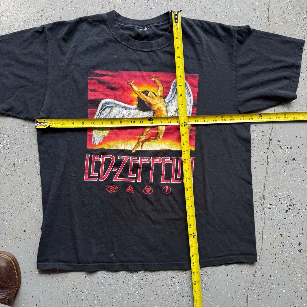Vintage 2004 Led Zeppelin Swan Song Icarus Logo Rock Band T-Shirt - Picture 5 of 6